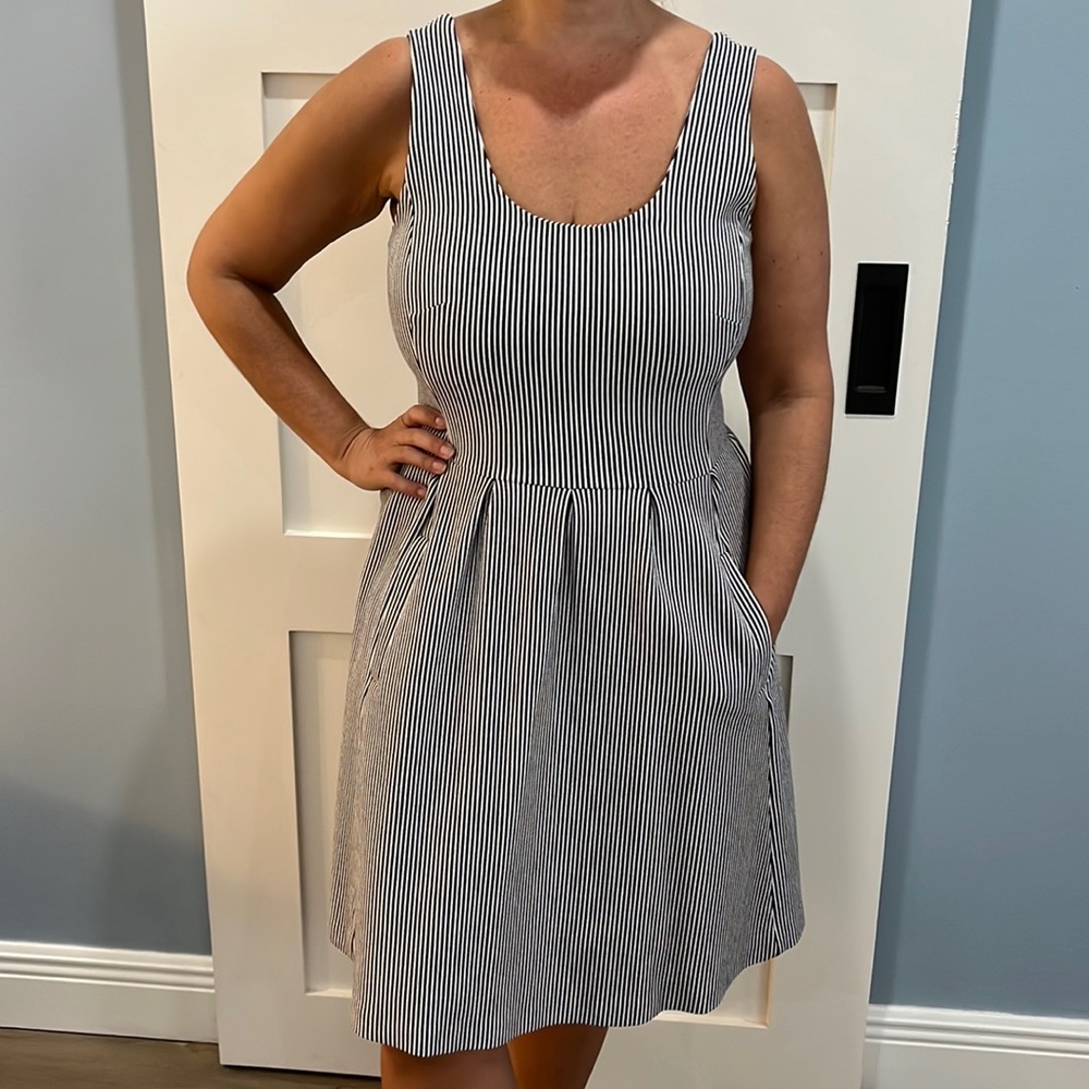 Banana Republic blue and white stripe summer dress